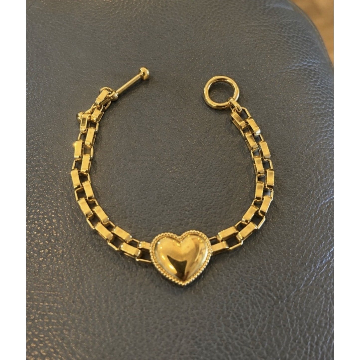 18k Gold Plated Bracelet 20g Love Bracelet Bangle 7.5in