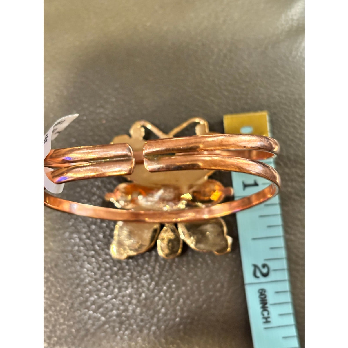 Copper & Turquoise Cuff in Butterfly Design Adjustable