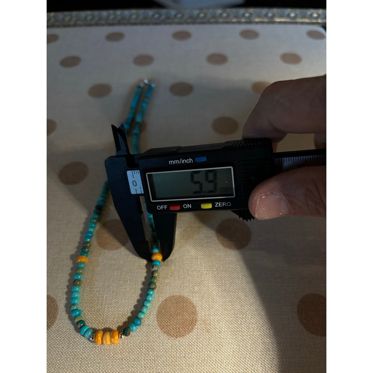 16" Turquoise & Orange Spiny Oyster Beaded Necklace | Southwestern Jewelry