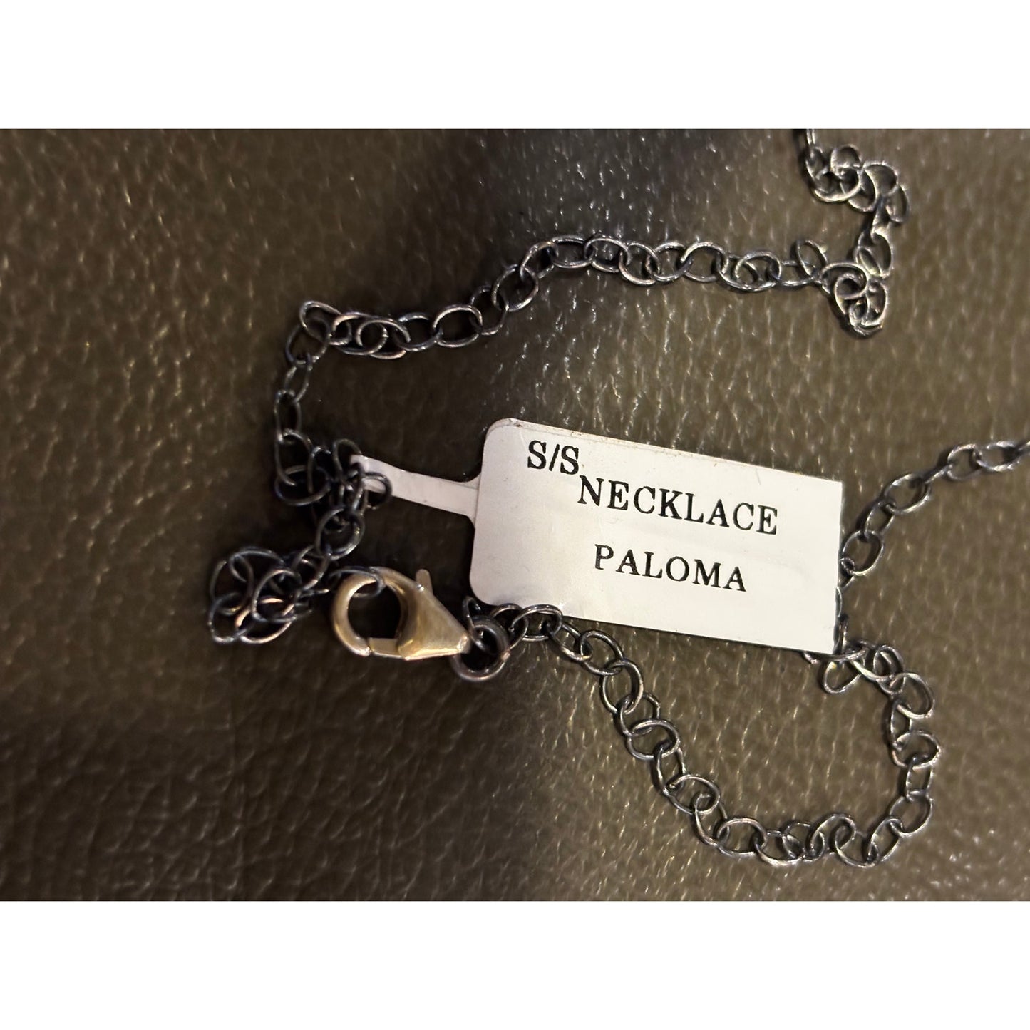 Large Horseshoe Necklace w a beautiful Paloma Stone Adjustable