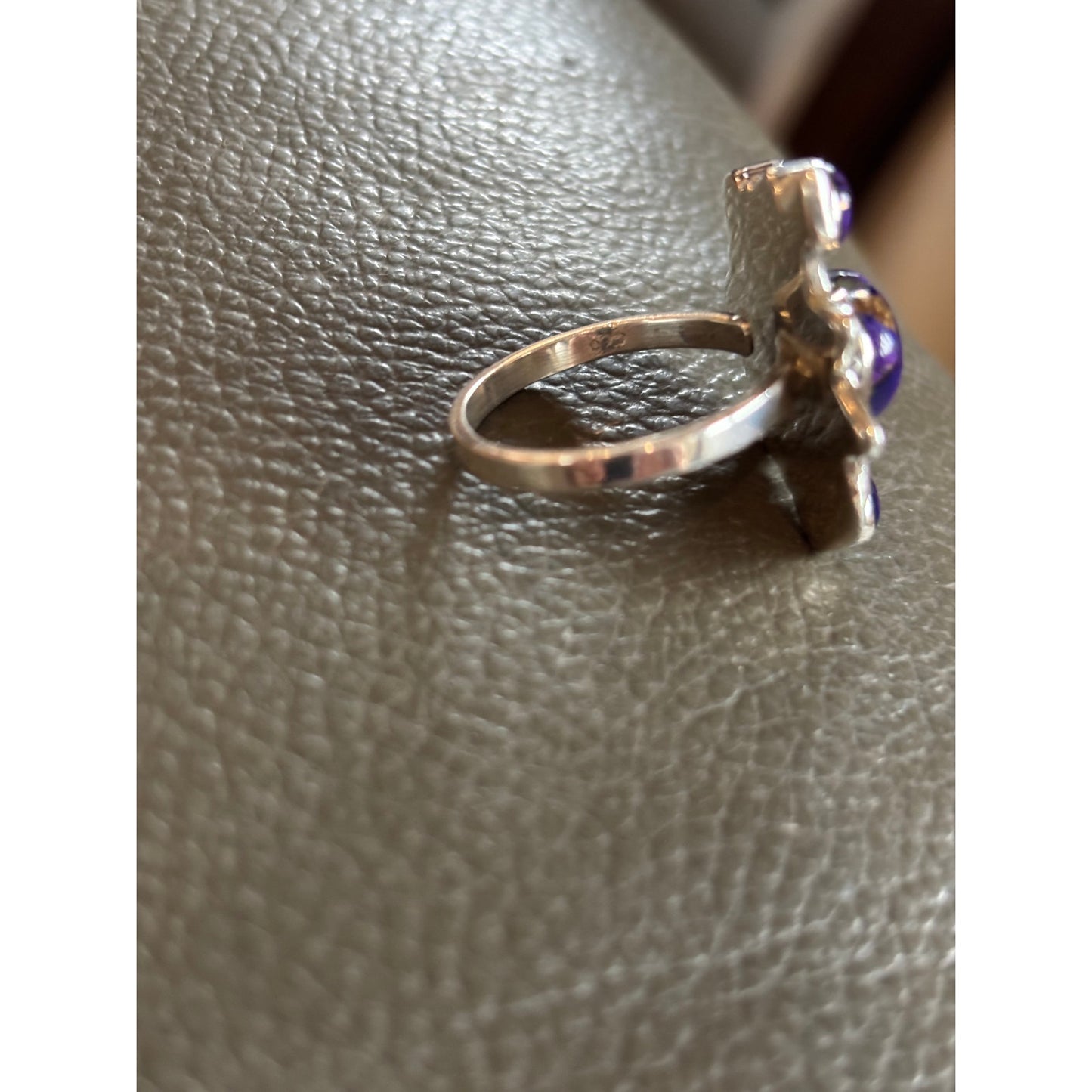 Southwestern Vintage-Heart Inspired Purple Spidy Stoness w gold highlight