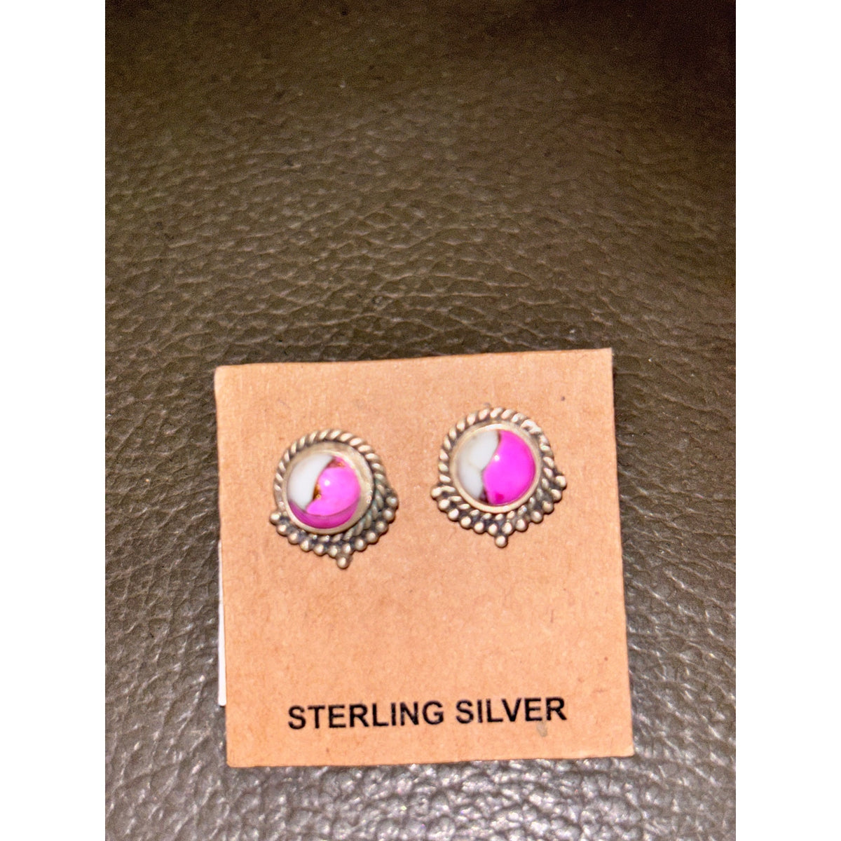 Cotton Candy Turquoise in Sterling Silver Post Earrings