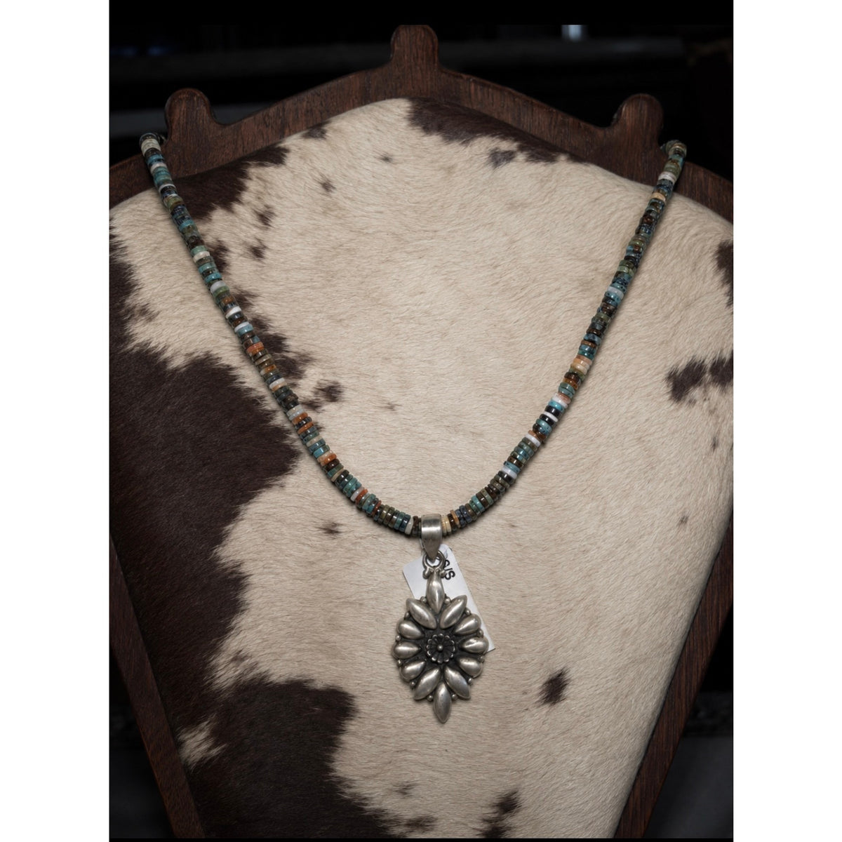 Copied - Spiny Turquoise Heishi Necklace 16”,.