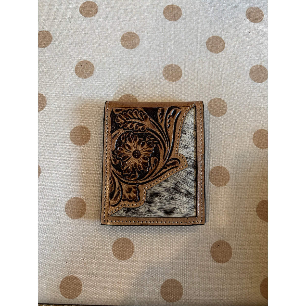 Cowhide Leather Tooled Men’s Western Bifold Western Wallet
