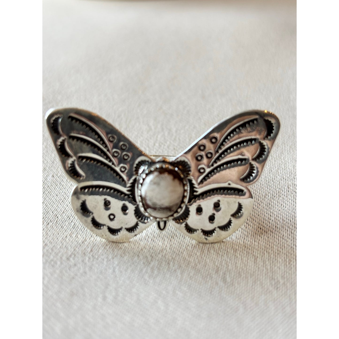 Wild Horse Turquoise set in a large Sterling Silver Butterfly 🦋