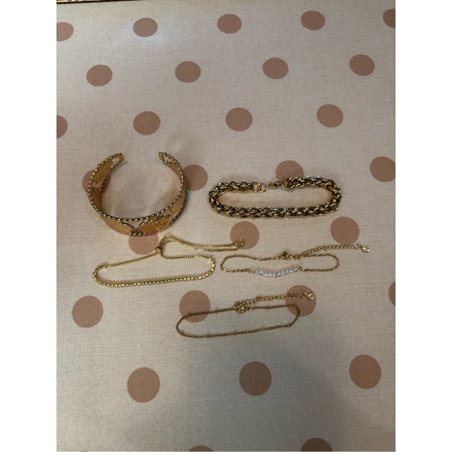 Gold Floral Stackable Bracelet Set - Women Jewelry