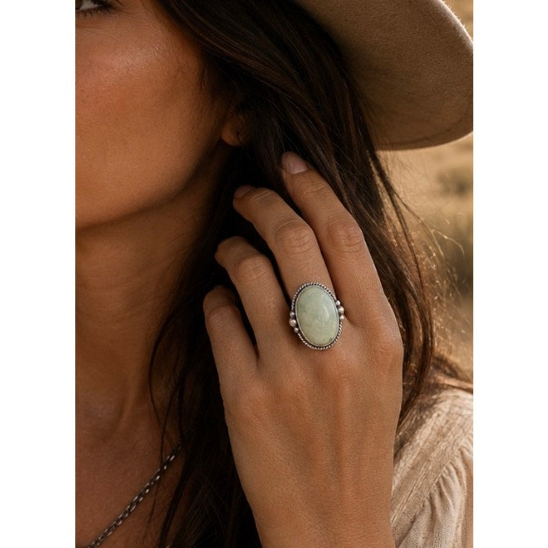 Palomino Turquoise Sterling Silver Statement Ring | Southwestern Style