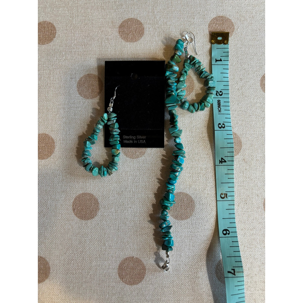 Kingman Turquoise Nugget Bracelet & Earring Set | Southwestern Sterling Silver