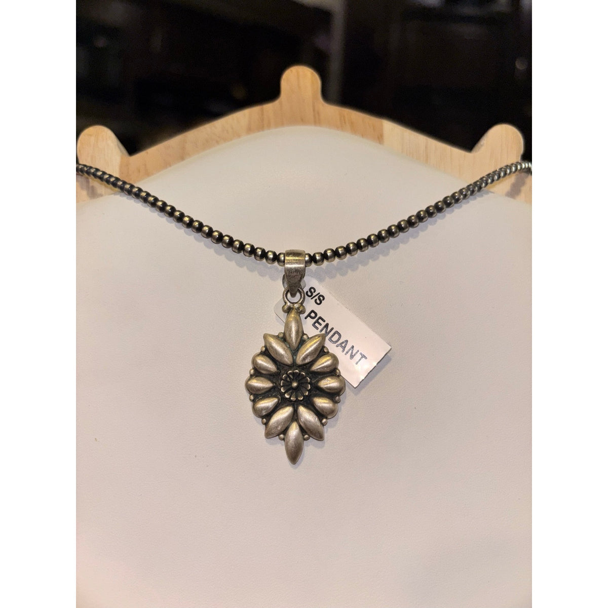 Sterling Silver Concho Style Hand Made Pendant