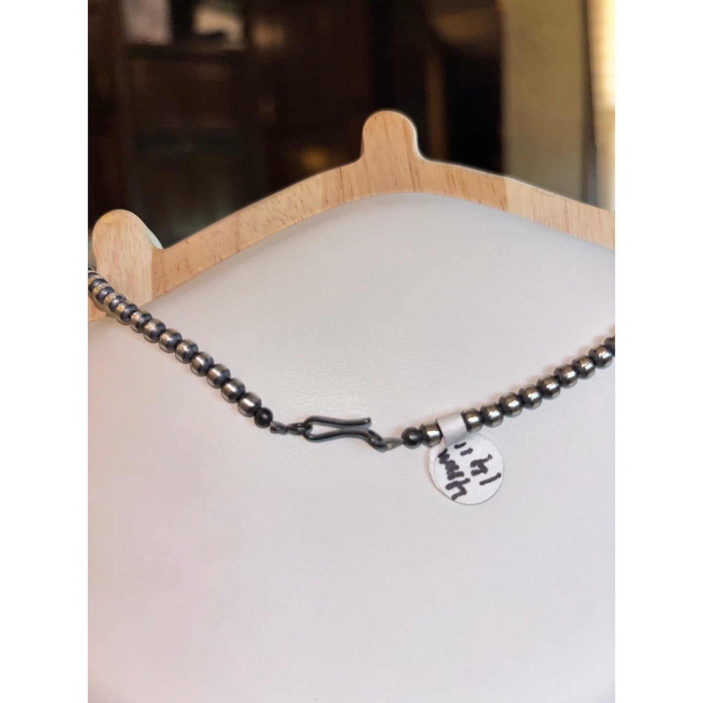 Pearl beaded choker 14 inch’s with 4mm beads Sterling Silver