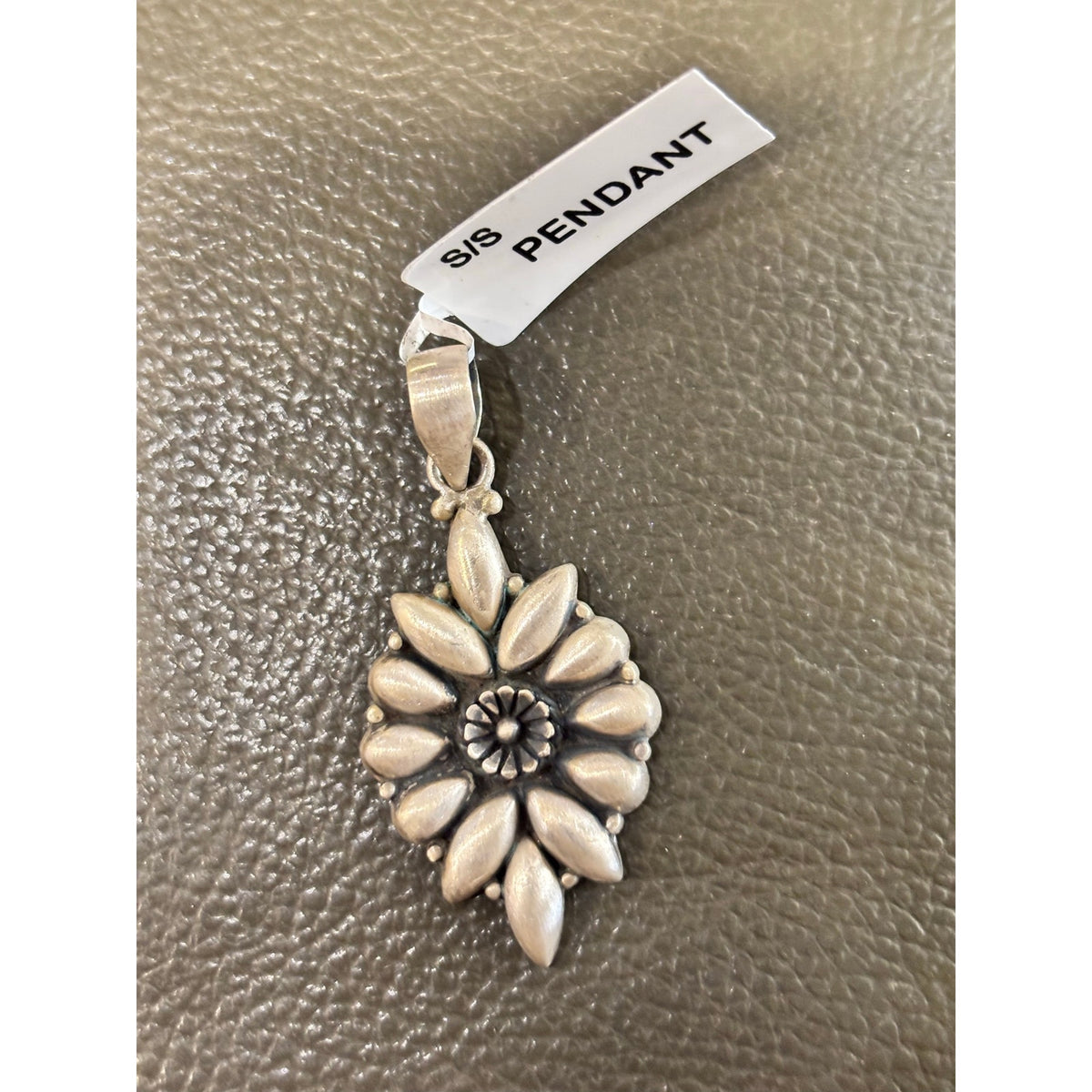 Sterling Silver Concho Style Hand Made Pendant