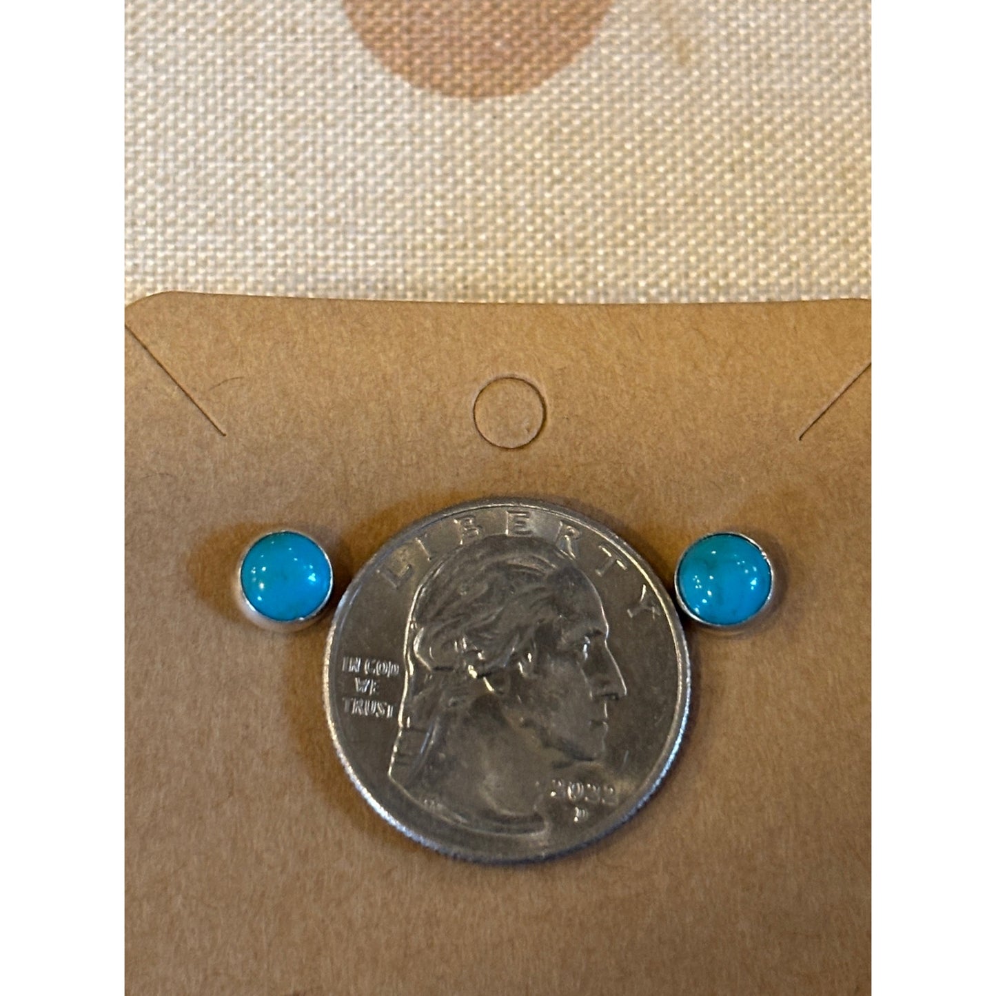 Tiny Turquoise Stud Earrings | Sterling Silver Mini Studs for Kids & First Piercings