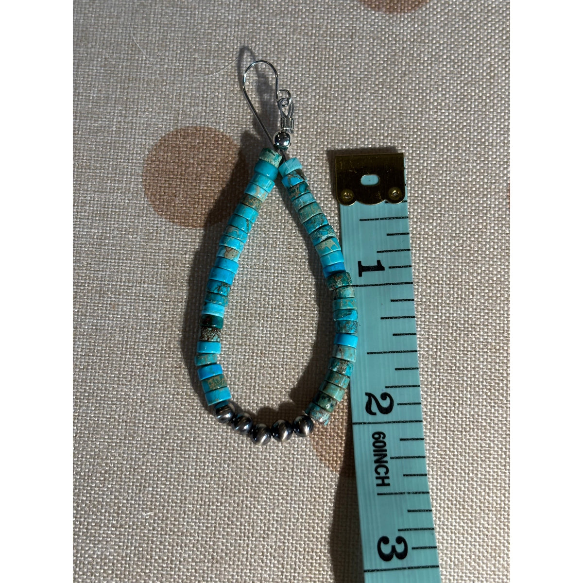 Turquoise| Jasper Heishi necklace with Pink Conch & Matching Earrings.