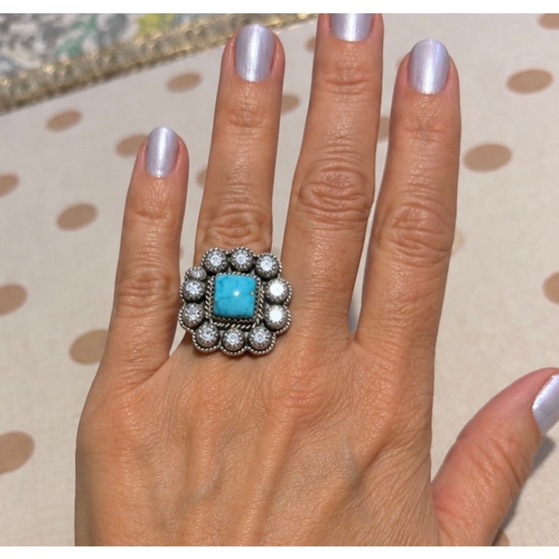Turquoise and CZ’s in Sterling Silver. Fabulous!