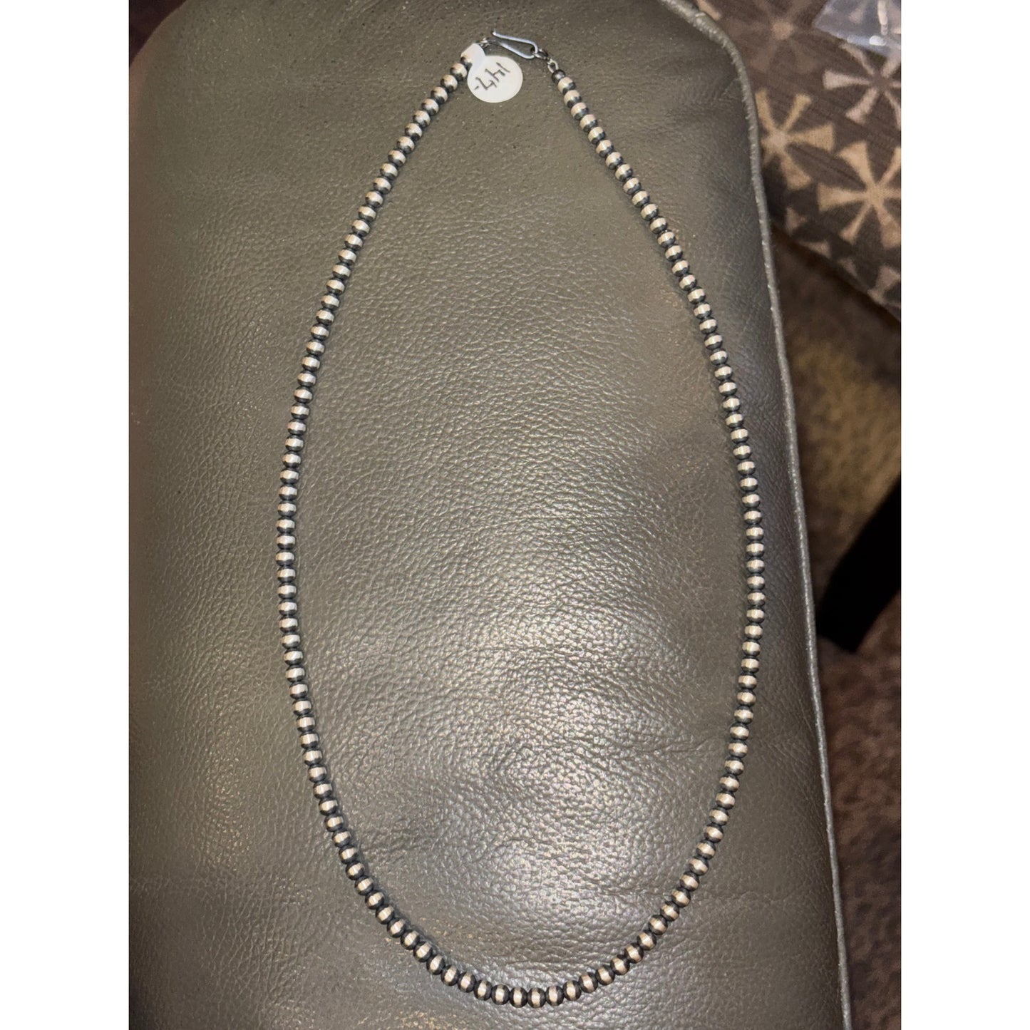 Pearl Beads Sterling Silver 4mm 16” Southwestern Style