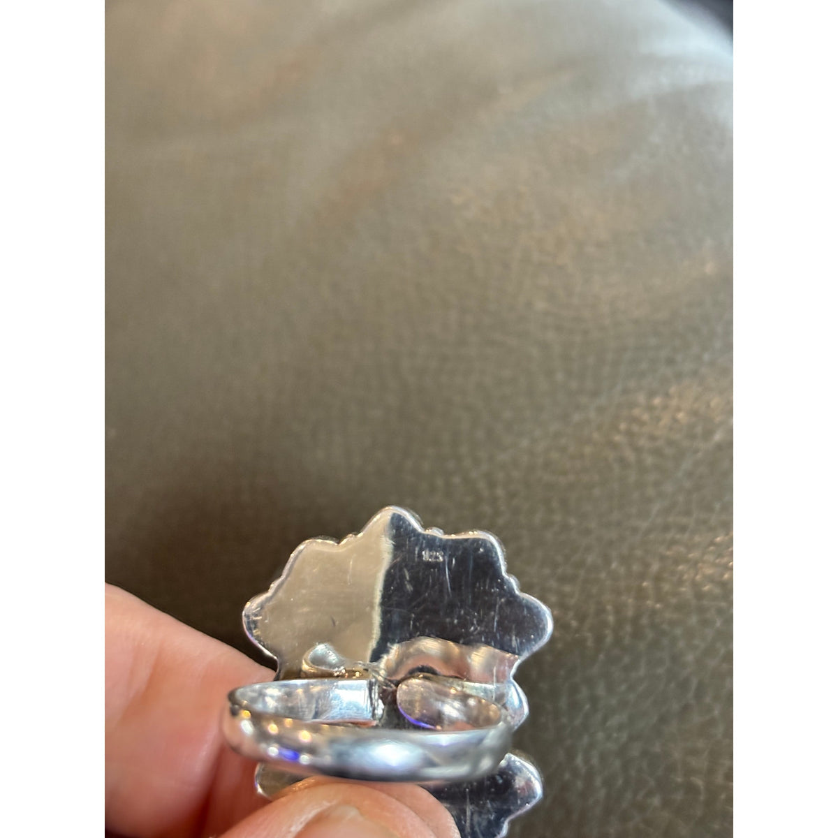 Purple Spiny Oyster Heart Ring | Vintage Southwestern Sterling Silver