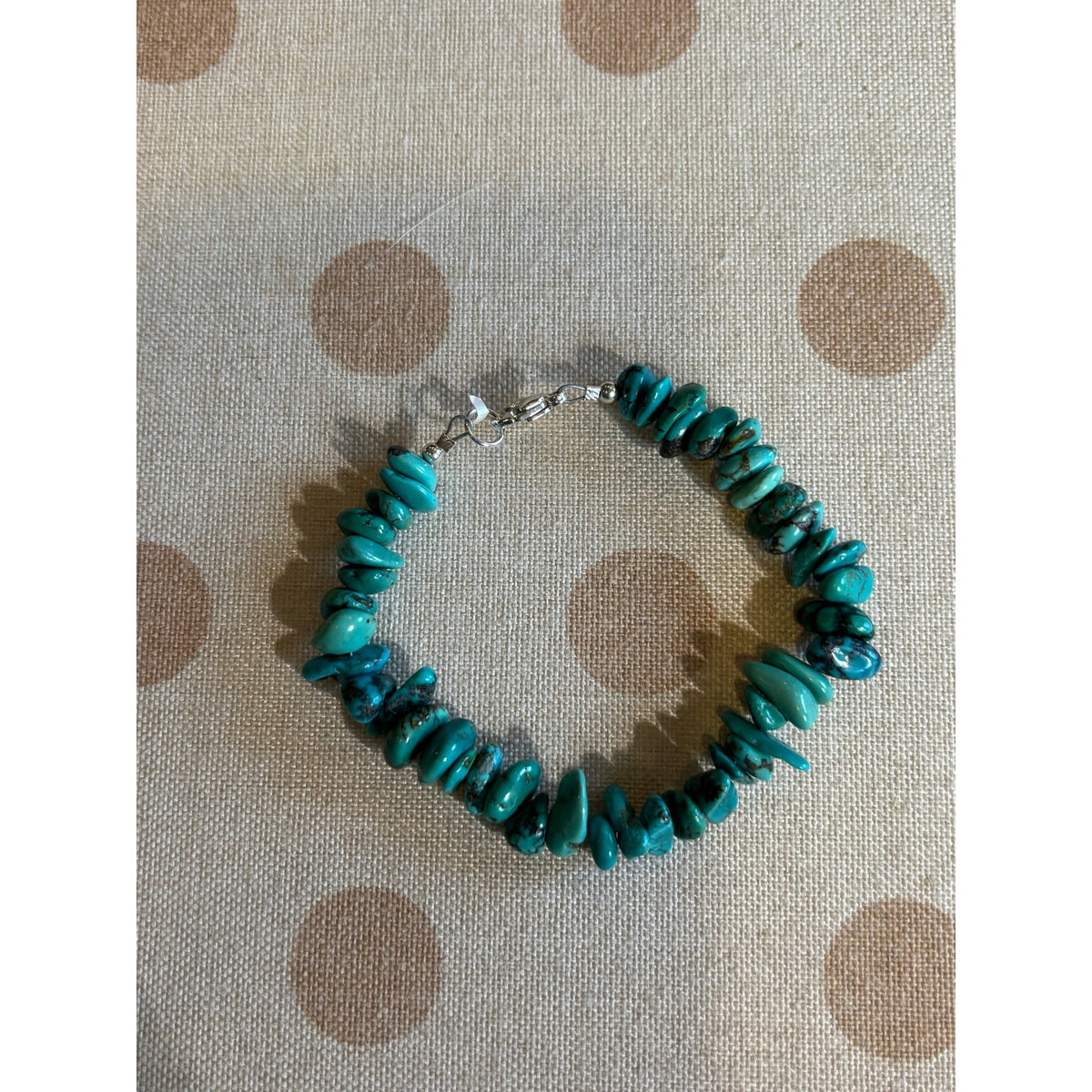Kingman Turquoise Polished Nugget Bracelet | 7" Southwestern Sterling Silver