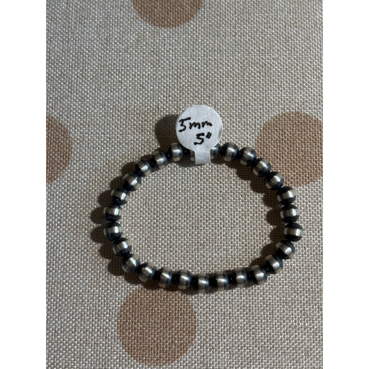 5mm Sterling Silver Pearl Beaded Bracelet – 5 Inch | Western Silver Bracelet