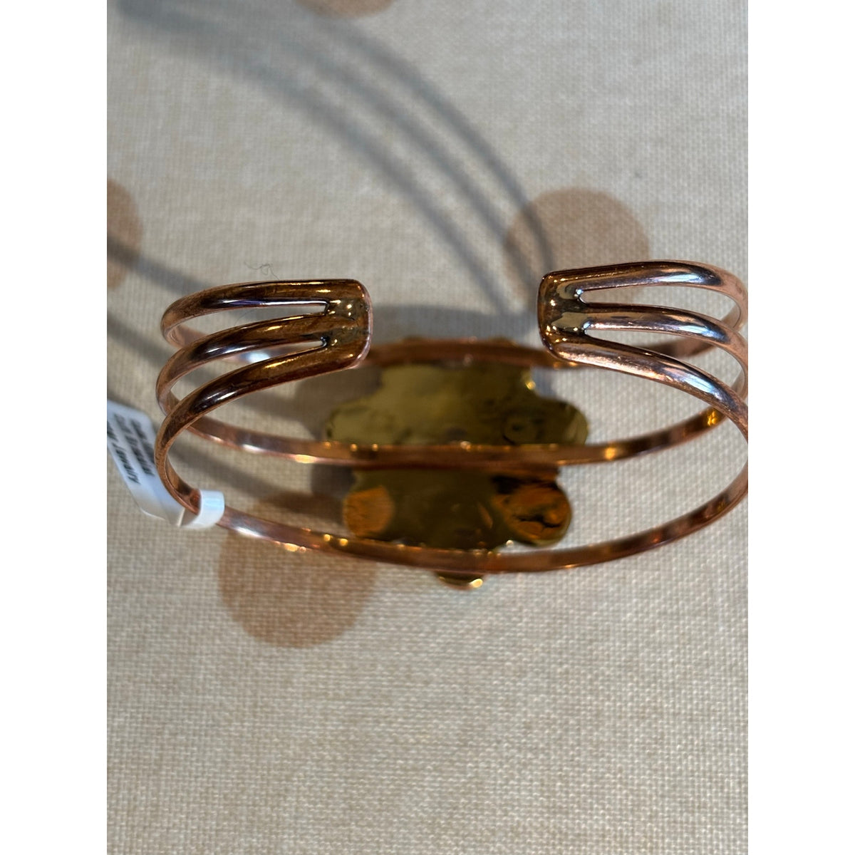 Mohave Turquoise Flower| Cluster Adjustable Copper Cuff Bracelet