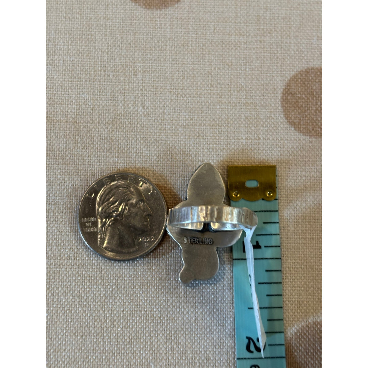 Paloma Turquoise Cactus Ring in Sterling Silver Adjustable