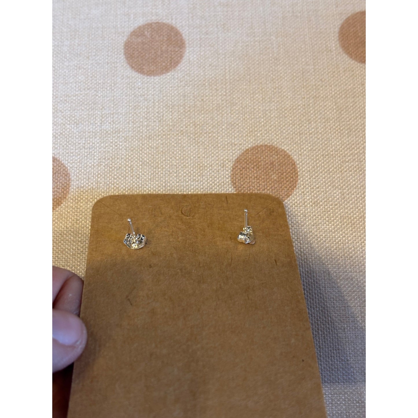 Petite Pink Conch Round Earrings | Sterling Silver Western Style
