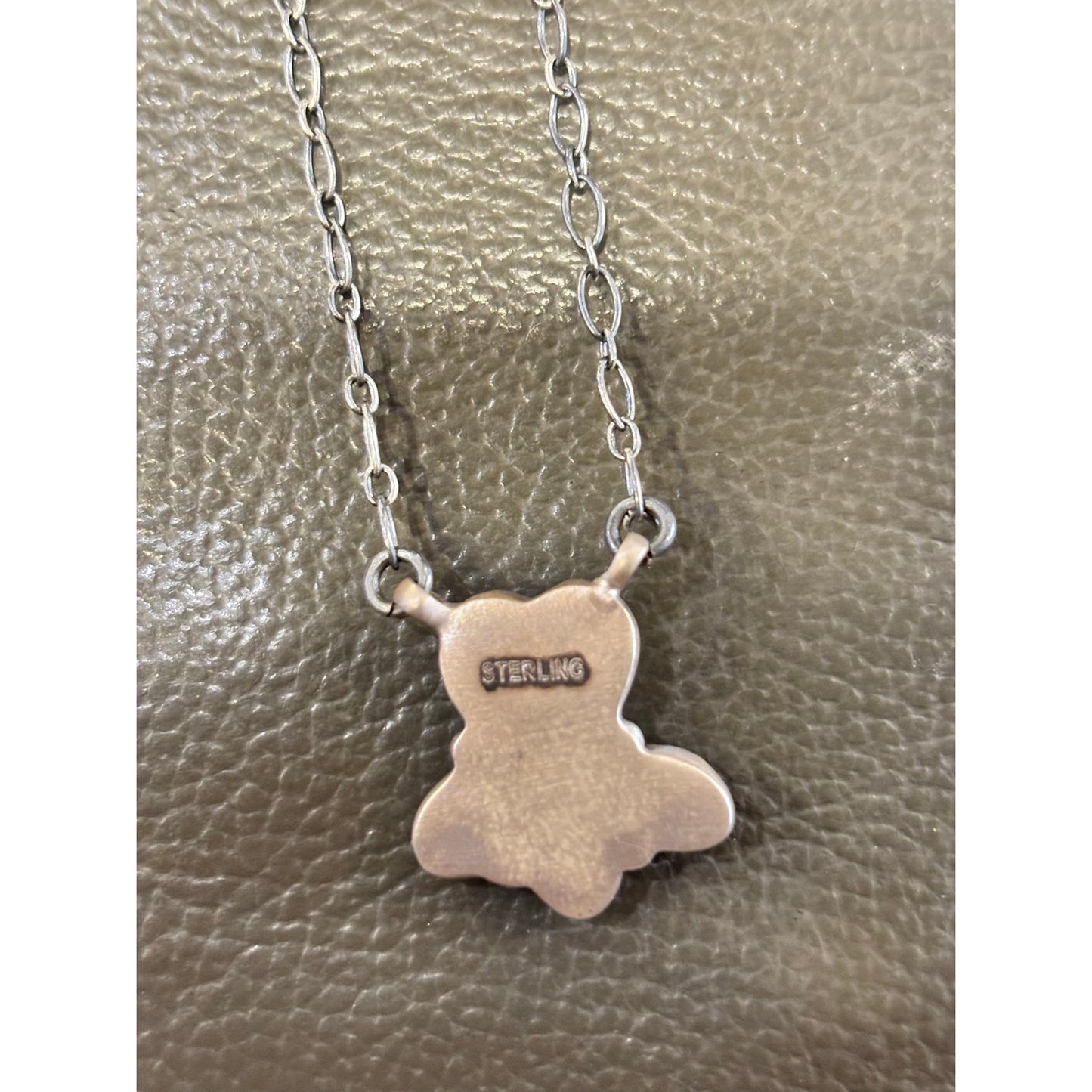 White Horse Turquoise & CZ 20” Sterling Silver Necklace
