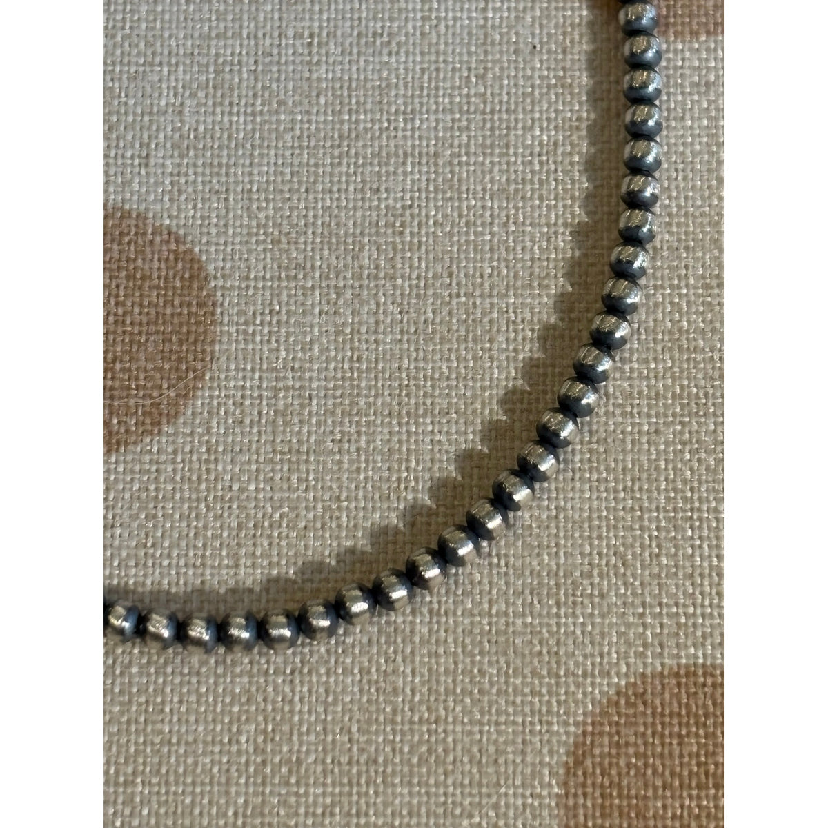 Sterling Silver Pearl Bead Necklace 16'|  3mm Pearls