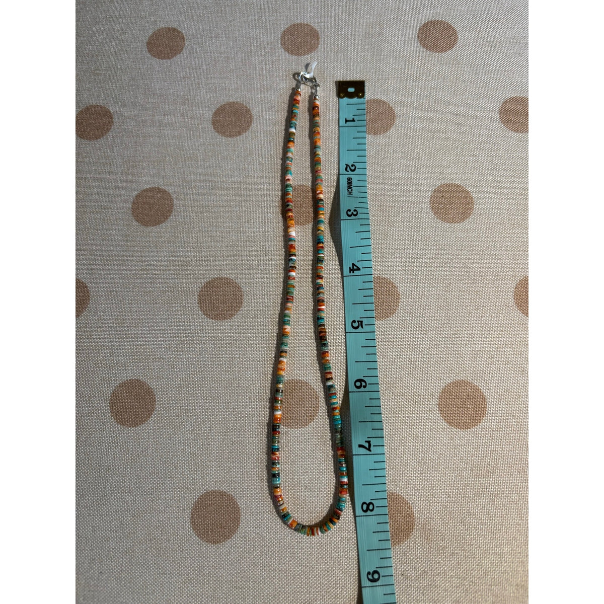 16" 3mm Spiny Oyster Necklace with Wild Horse Jasper Pendant