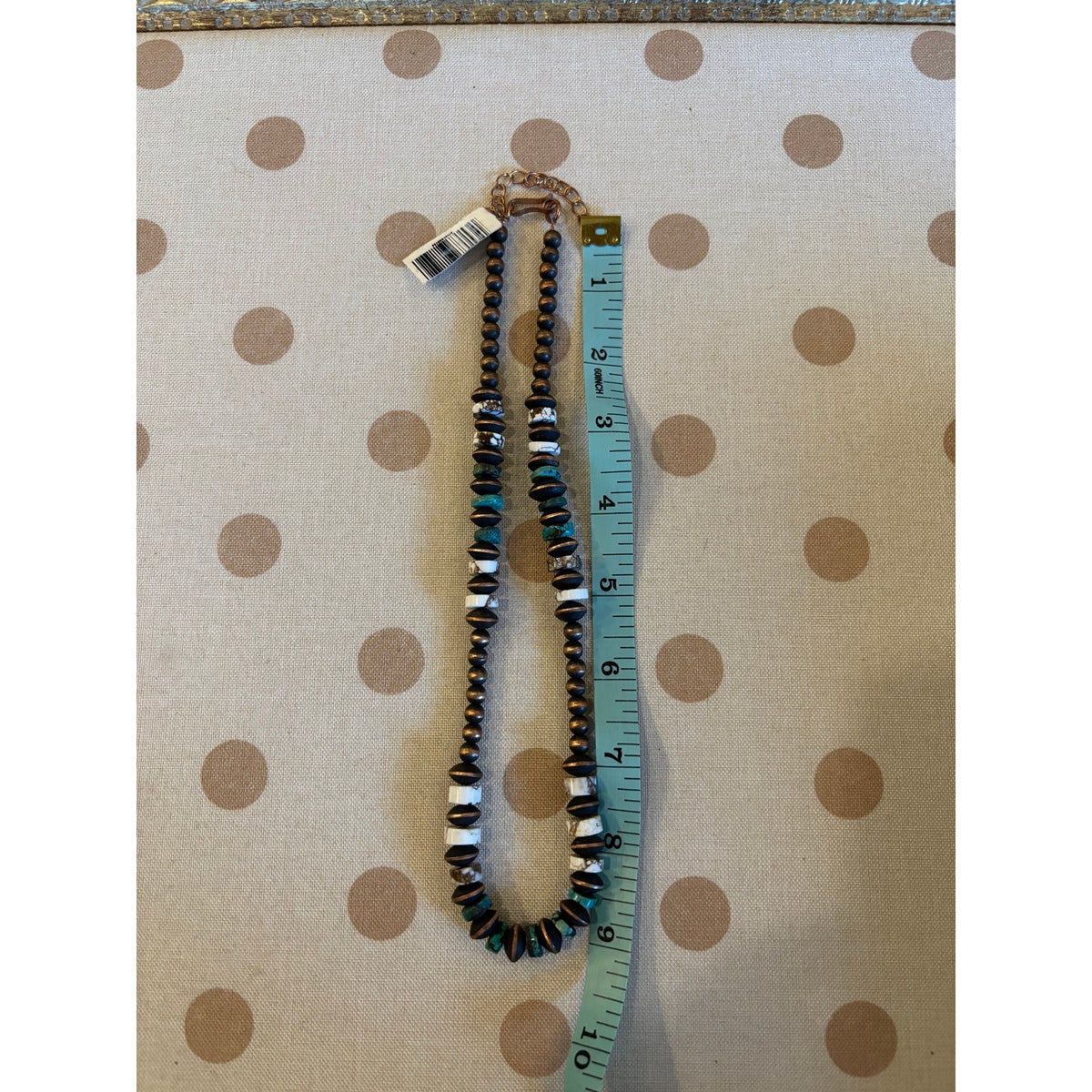 18" Tibetan Turquoise & Wild Horse Bead Necklace Western