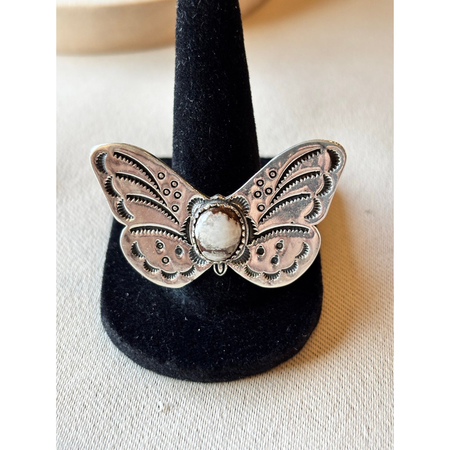 Wild Horse Turquoise set in a large Sterling Silver Butterfly 🦋