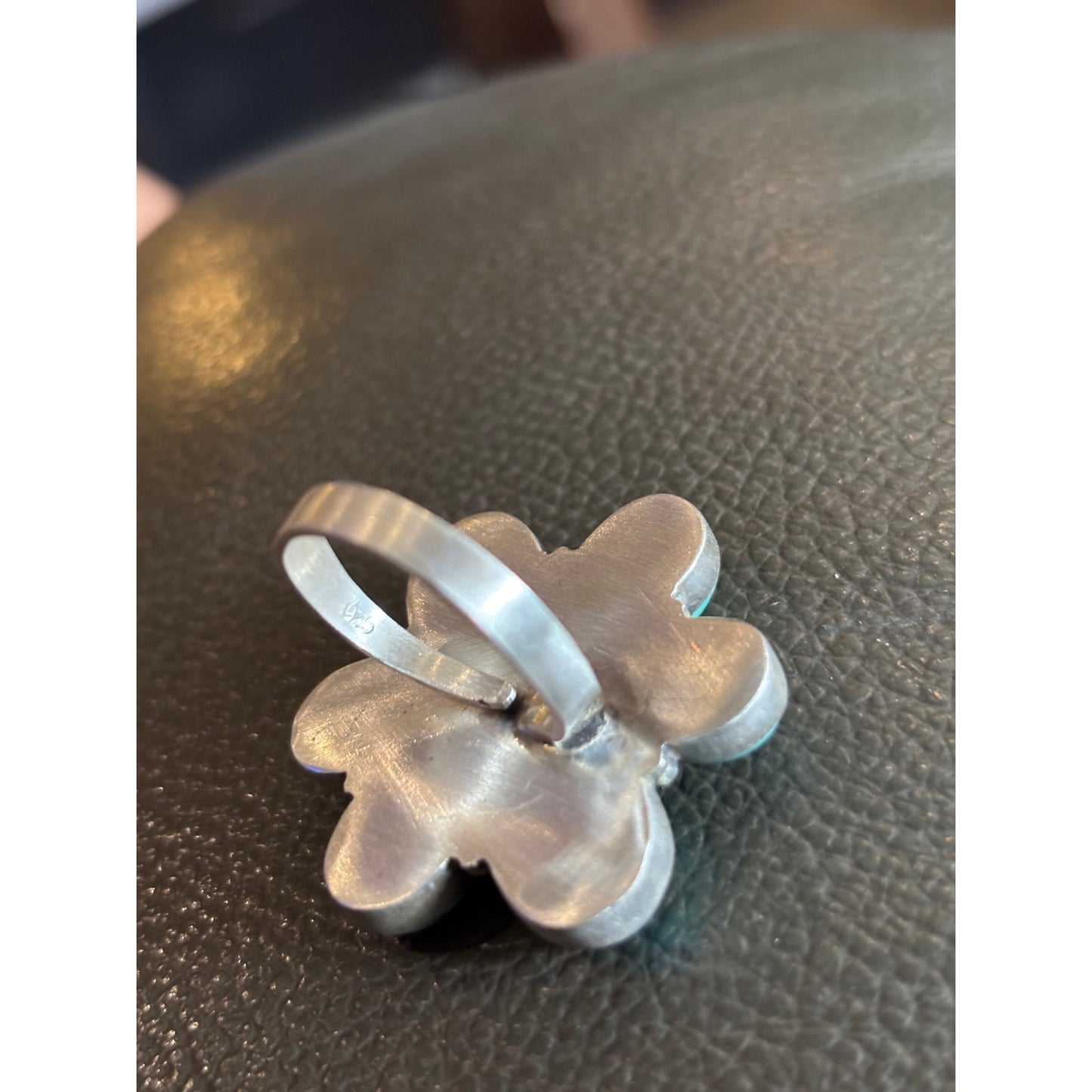 Turquoise Cluster Statement Ring in Sterling Silver