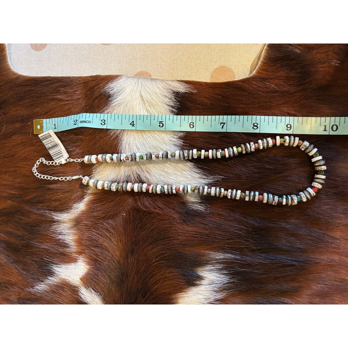 Wild Horse & Jasper Silver-Plated Southwestern Stacking Beaded Necklace