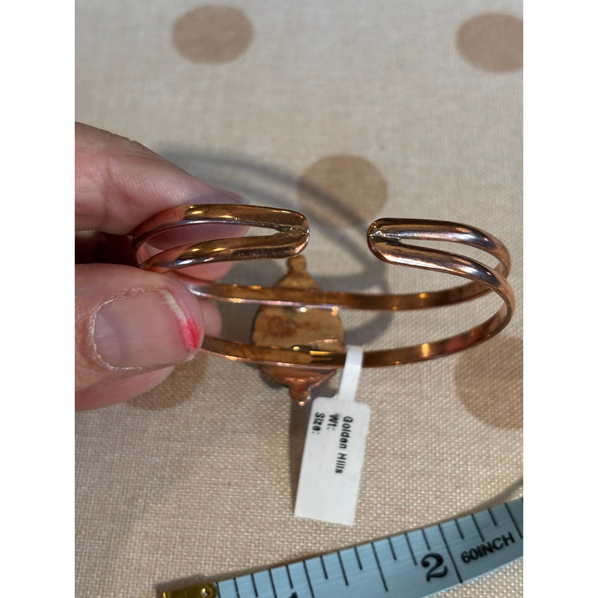 Golden Hills Turquoise Adjustable Copper Cuff Bracelet
