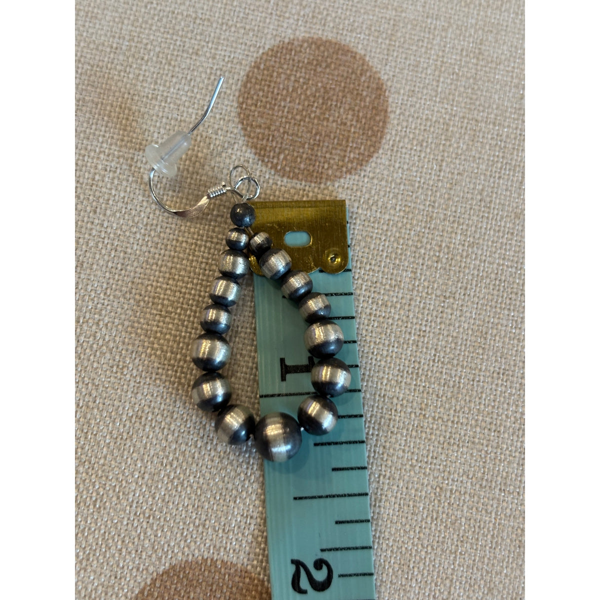 Sterling Silver Graduated Pearl Bead Necklace and Earrings/ Western Style