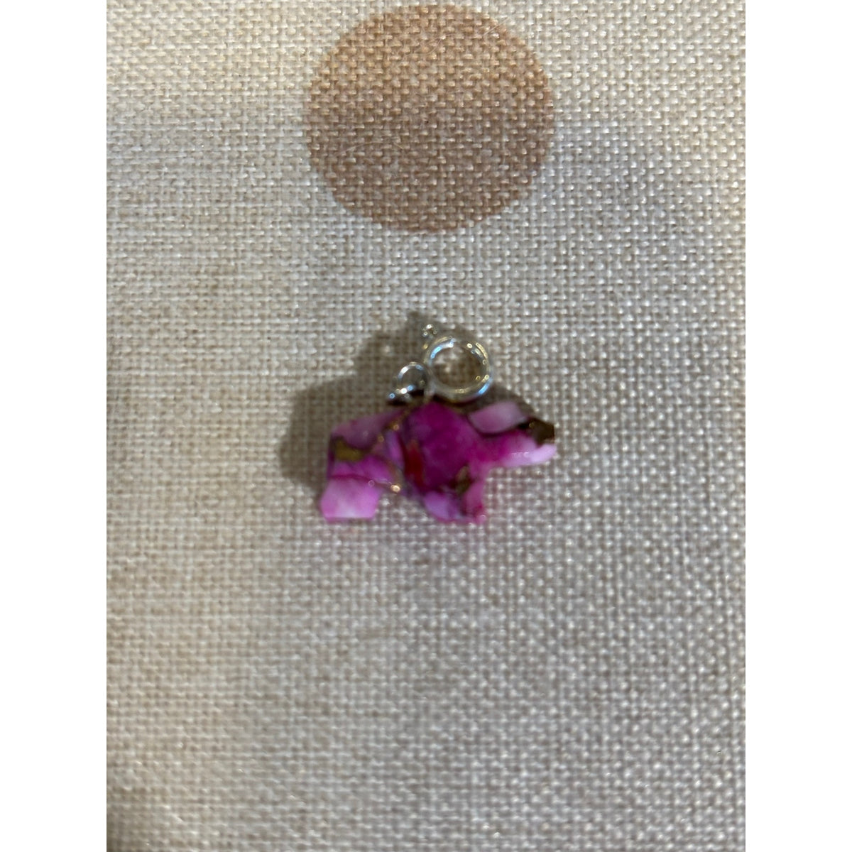 Christopher McCray Hand-Carved Pink Spiny Bear Charm – Southwestern Jewelry
