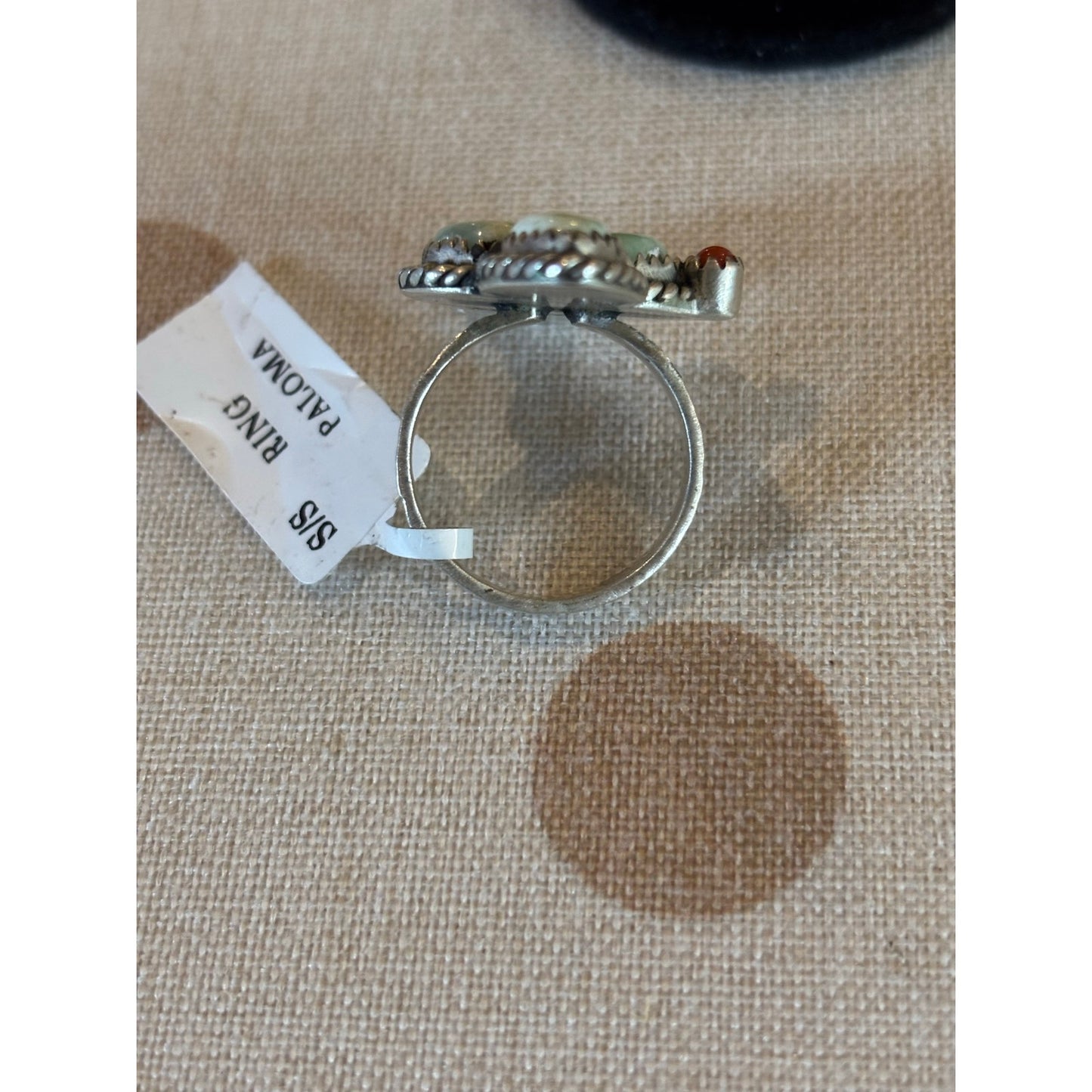 Paloma Turquoise Cactus Ring in Sterling Silver Adjustable