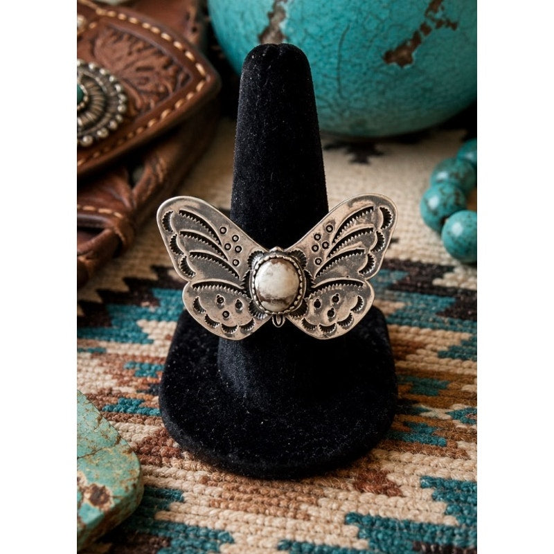 Wild Horse Turquoise set in a large Sterling Silver Butterfly 🦋