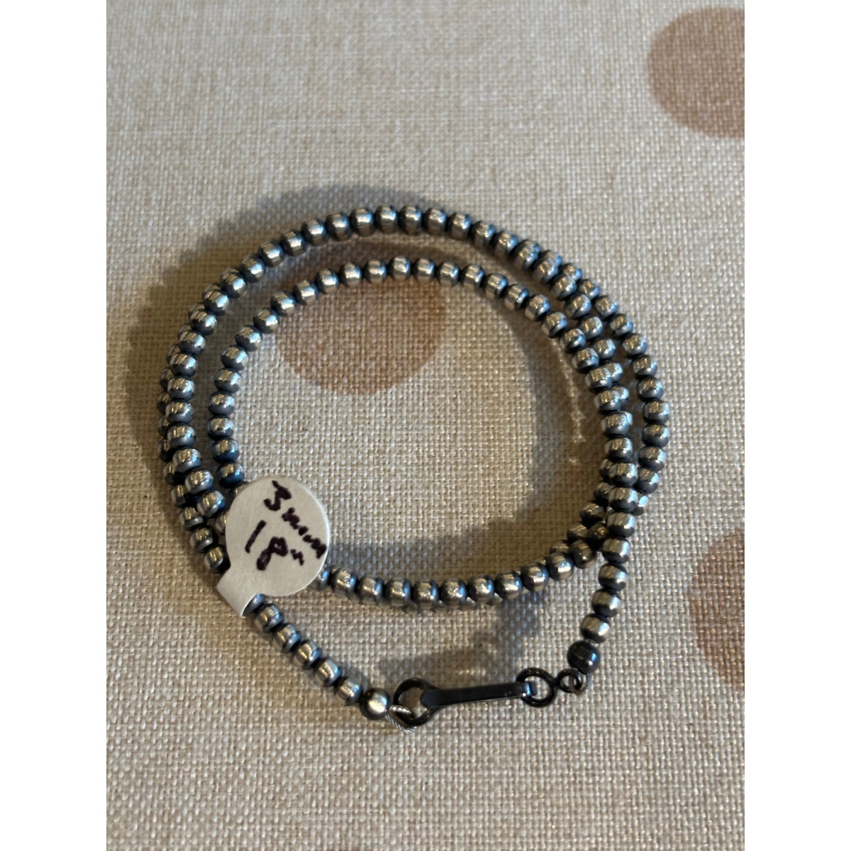 Sterling Silver Pearl Bead Necklace 16'|  3mm Pearls