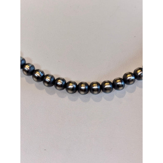 5mm Sterling Silver Pearl Southwestern Choker Necklace – 16"