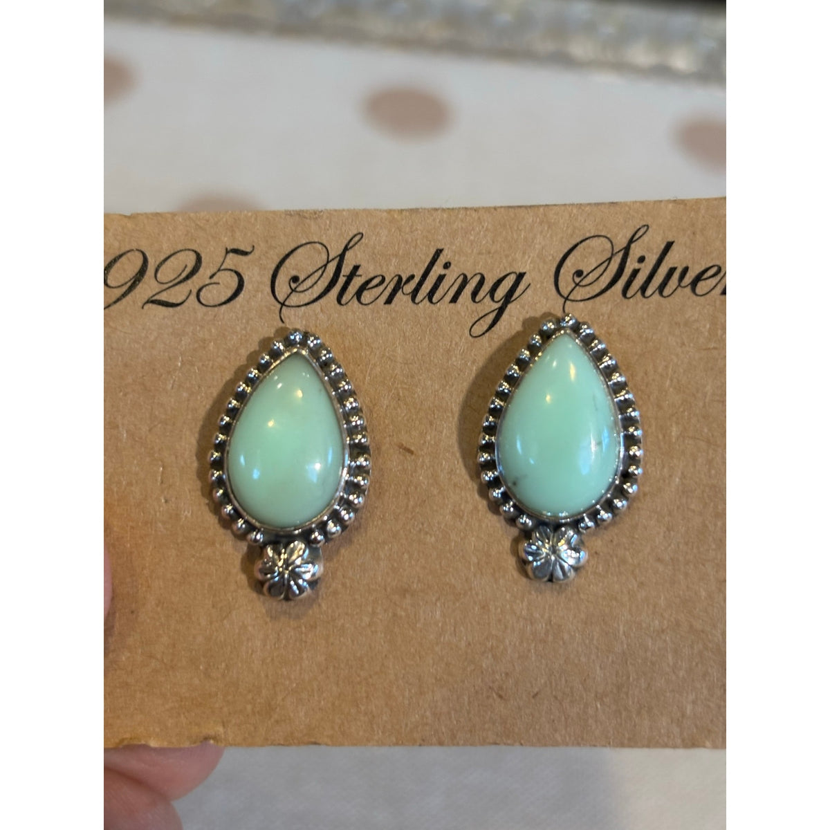 Paloma Turquoise Sterling Silver Post Earrings – Southwestern Teardrop Design