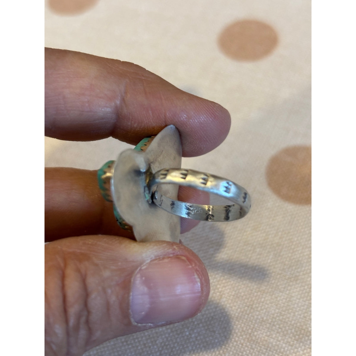 Number 8 Turquoise Steer Head Sterling Silver Ring | Ranch Cattle Western Ring
