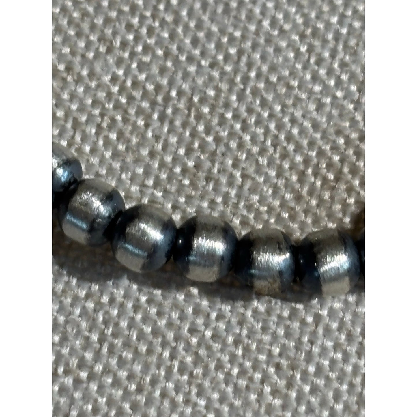 Sterling Silver Pearl Beaded southwestern Bracelet – 4mm, 5 Inch