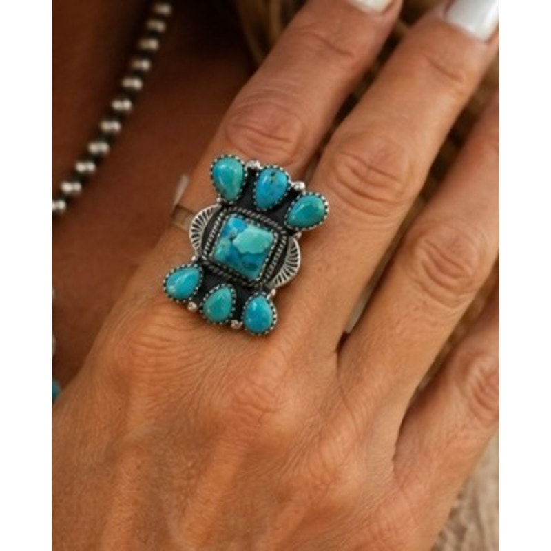 Mojave Turquoise Sterling Silver Native-Inspired Ring