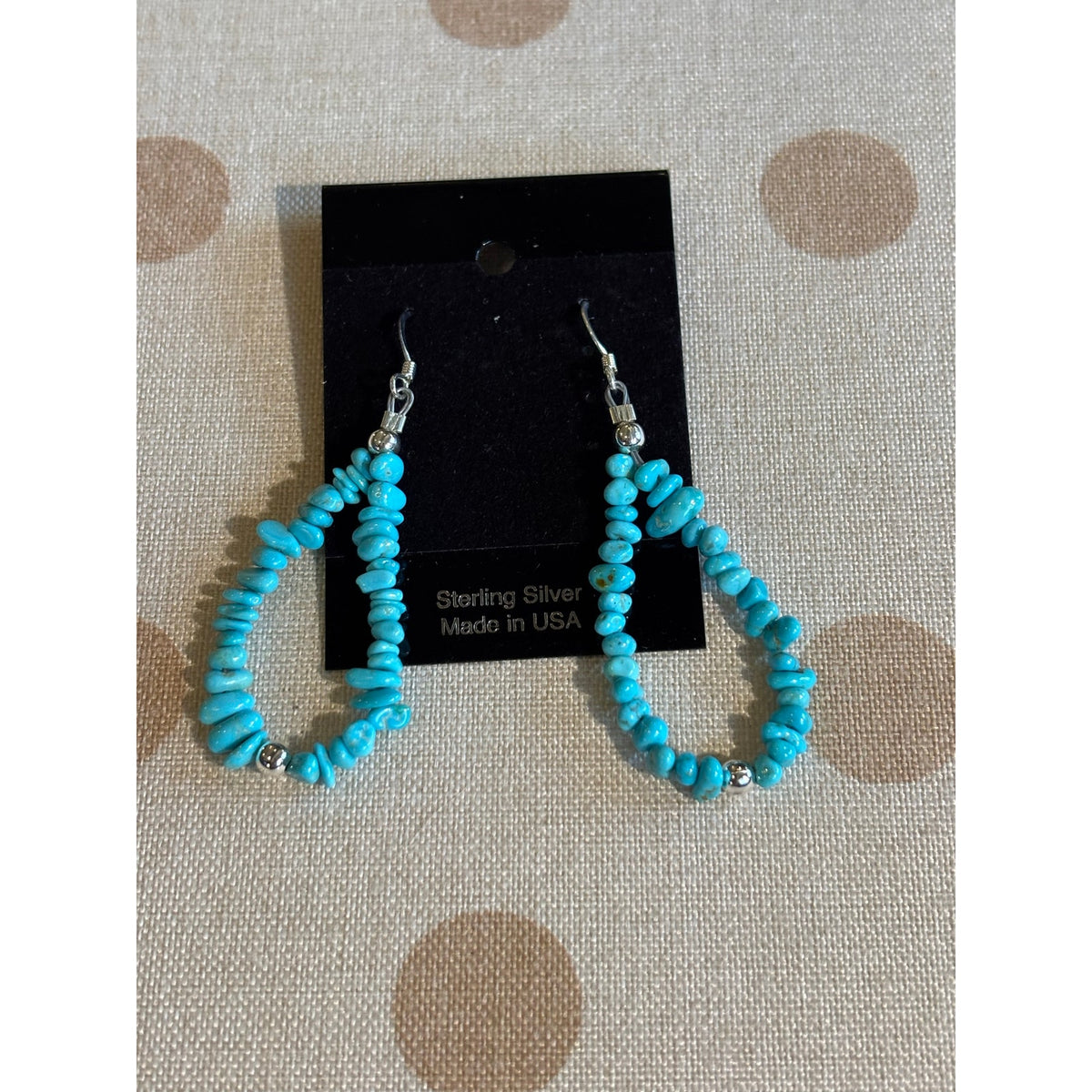 2" Kingman Turquoise Nugget Dangle Earrings – Sterling Silver