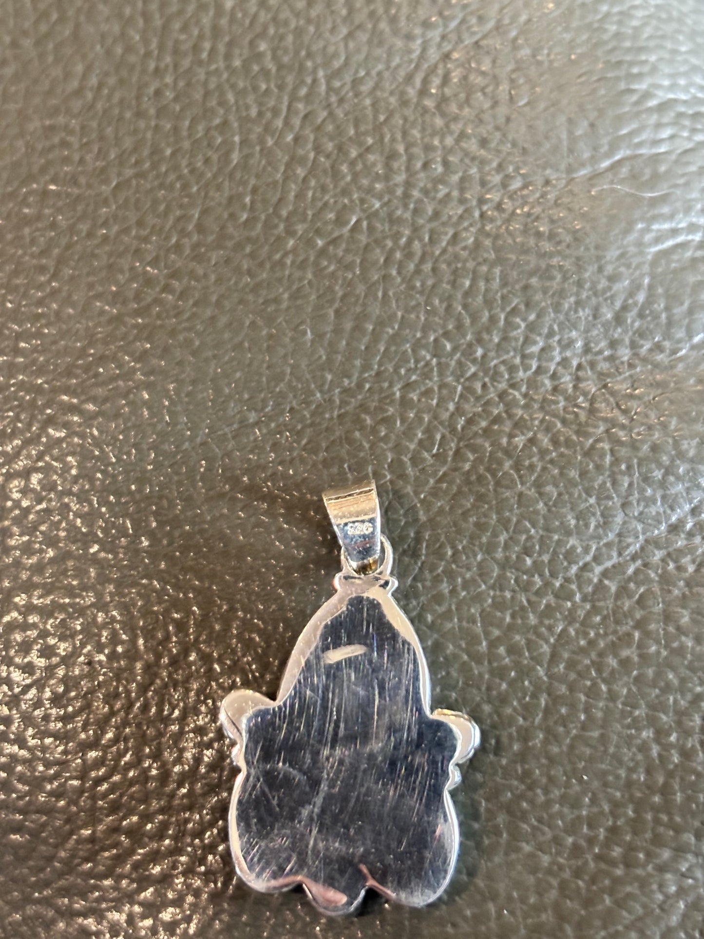 White Buffalo & Jasper Southwestern Pendant Sterling Silver