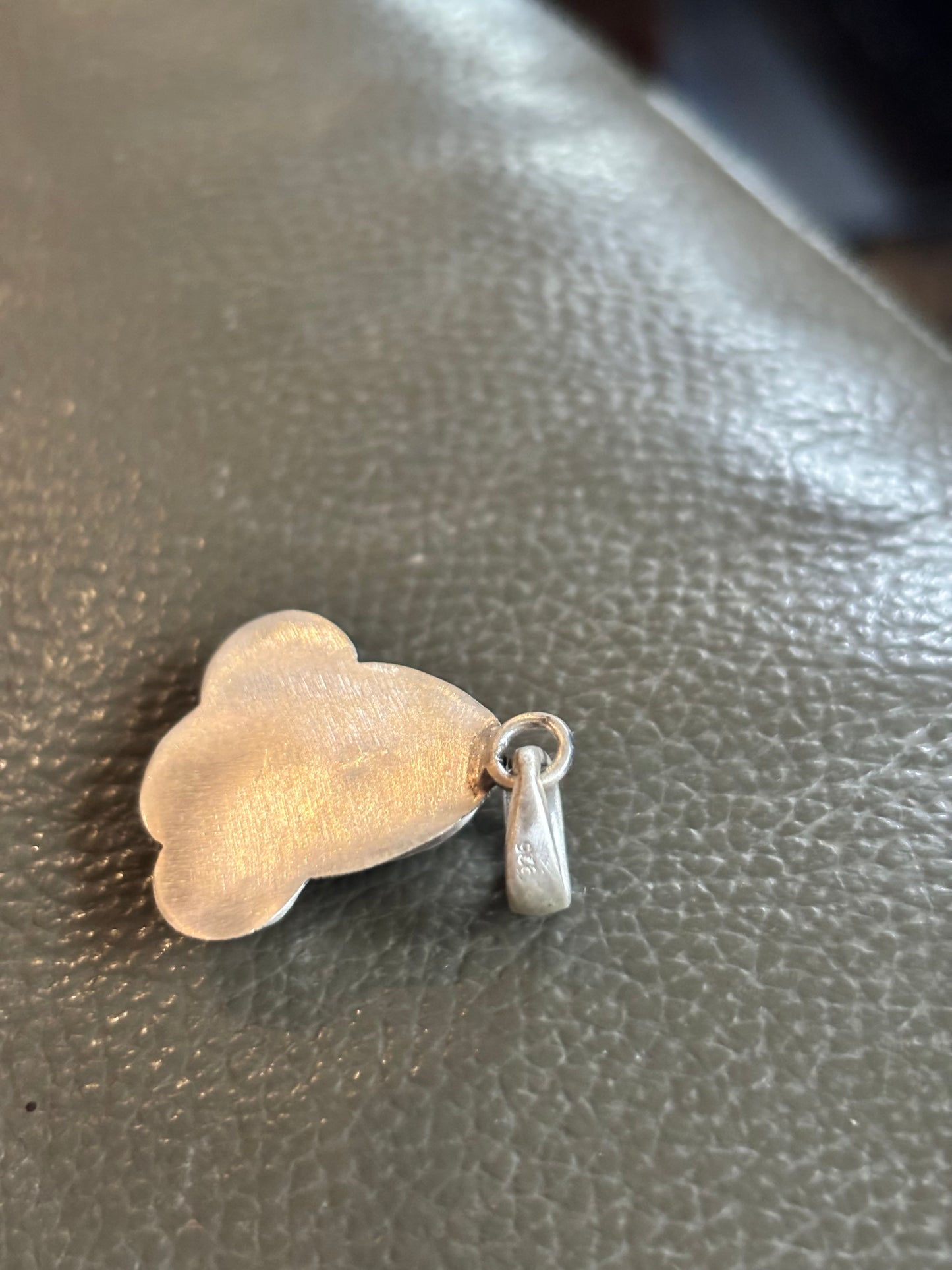 White Buffalo & Jasper Southwestern Pendant Sterling Silver