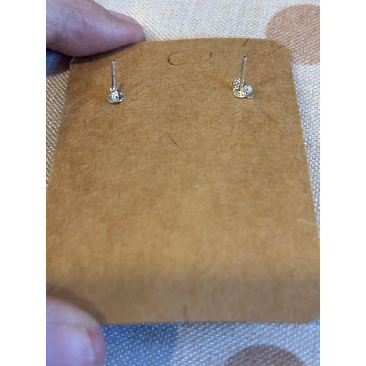 White Buffalo Teardrop Stud Earrings / Sterling Silver