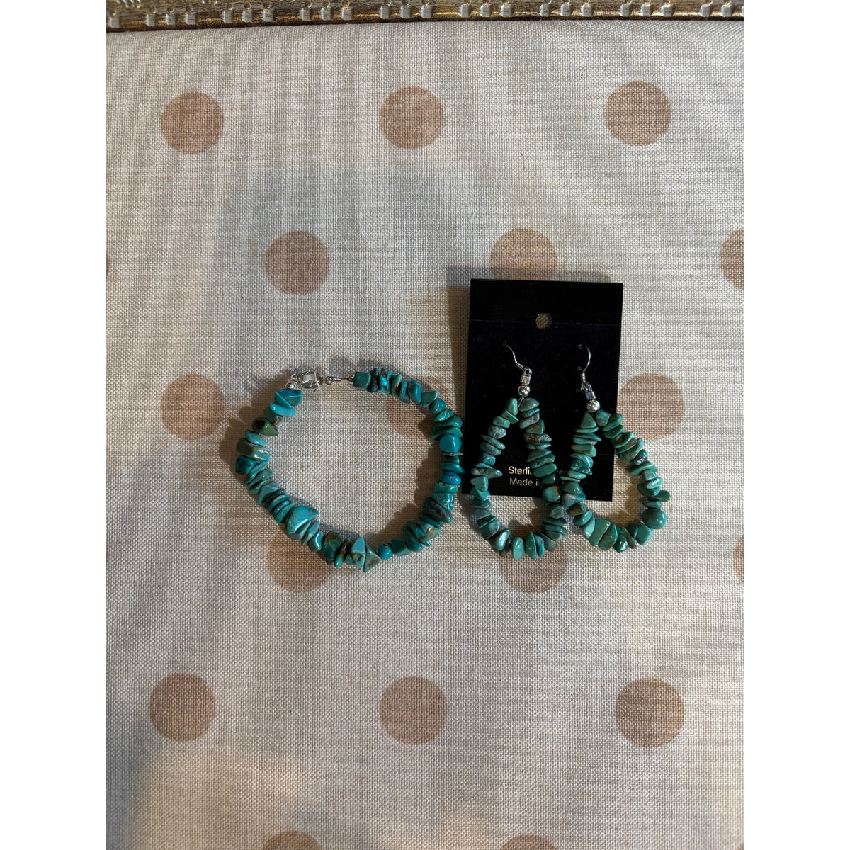 Kingman Turquoise Nugget Bracelet & Earring Set | Southwestern Sterling Silver