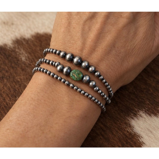 Sonoran Gold Turquoise 7” Sterling Silver Western Bracelet