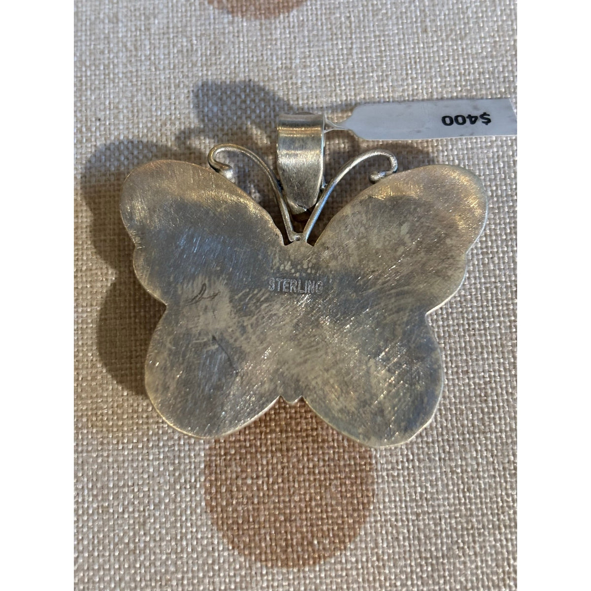 Pink Conch Butterfly Statement Pendant – Sterling Silver Southwestern